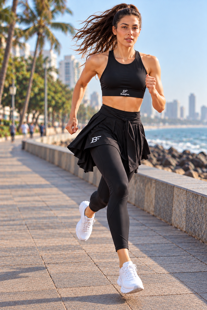 Compression 2in 1 Wrap Tights - Black