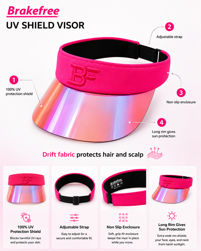 UV Shield Visor - Fuschia Pink
