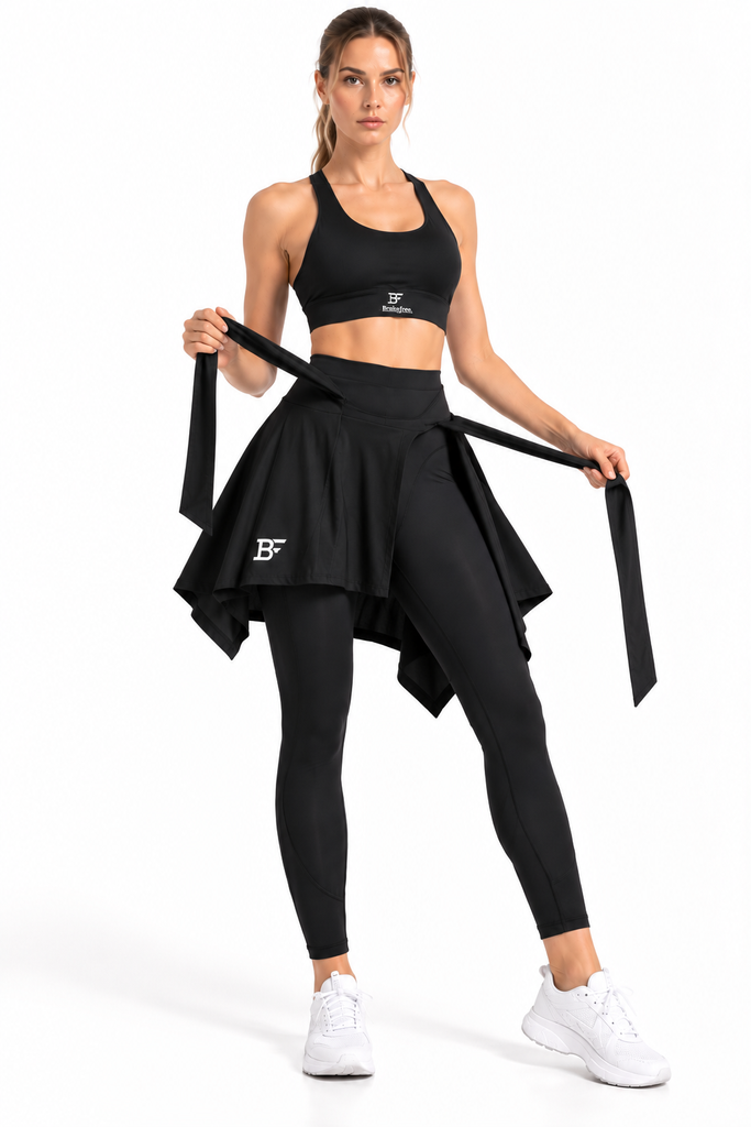 Compression 2in 1 Wrap Tights - Black