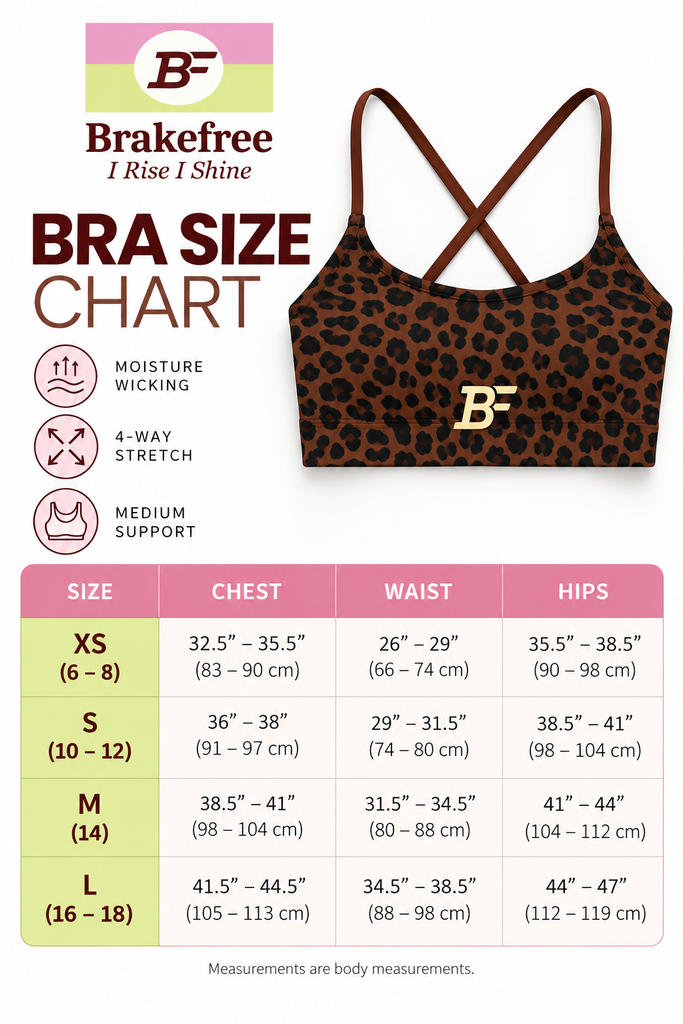 Cross back Bra - Leopard Power