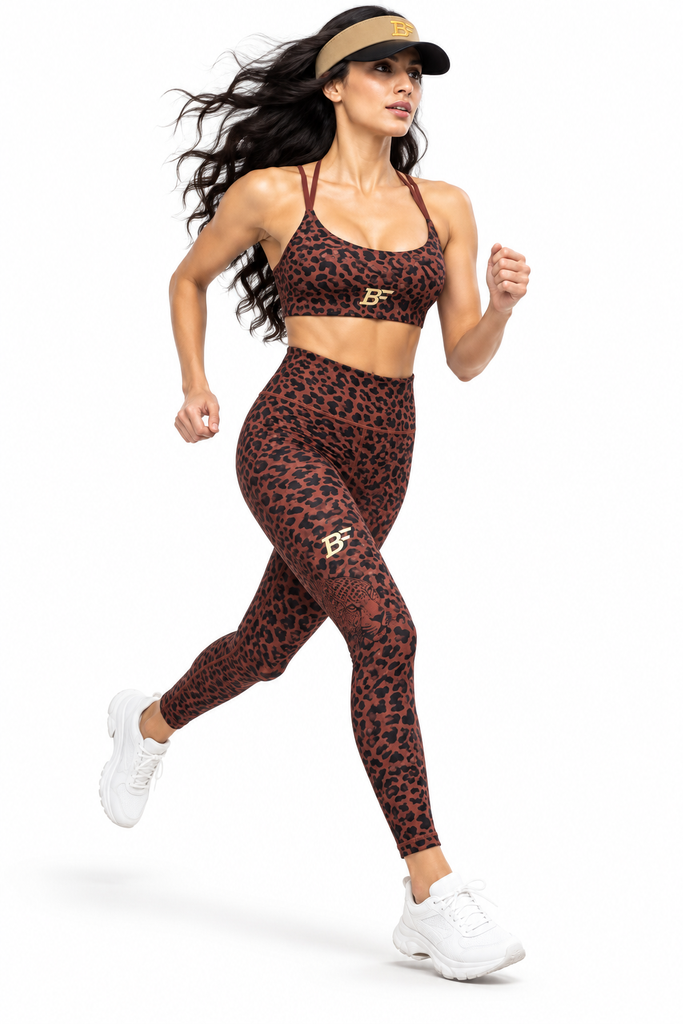Cross back Bra - Leopard Power