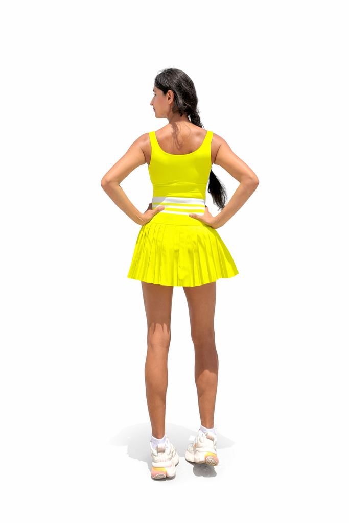 High Impact Zip bra - Lime Green