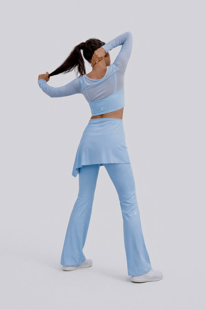 Compression 2in 1 Wrap Tights - Sky Blue