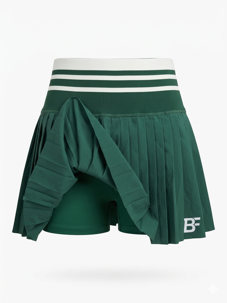 High Waist Compression Skort -Dark Green