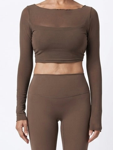 Compression 2in 1 Wrap Tights - Brown