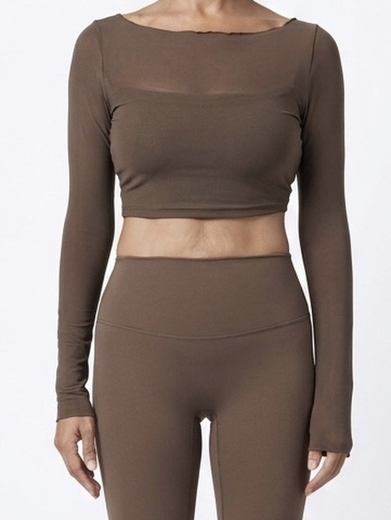 Compression 2in 1 Wrap Tights - Brown