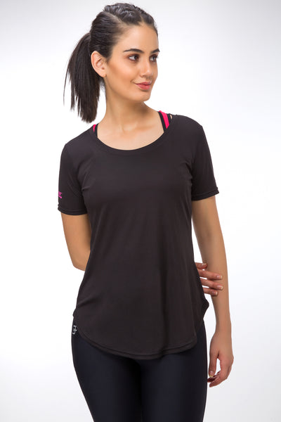 High Impact Lightweight Tee - Black - Brakefree